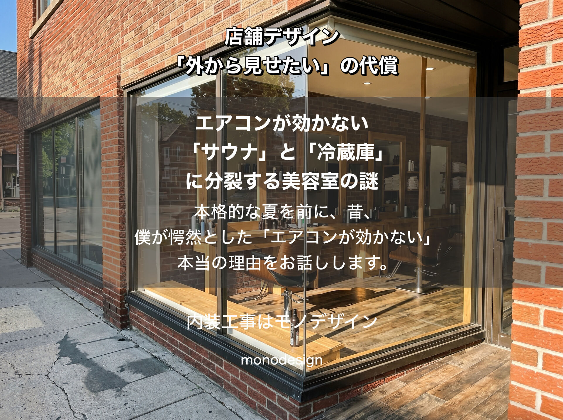 【店舗デザインの罠】エアコン最大でも「サウナ」と「冷蔵庫」に分裂する美容室の謎。窓周りの遮熱が2026年夏の命運を分ける理由