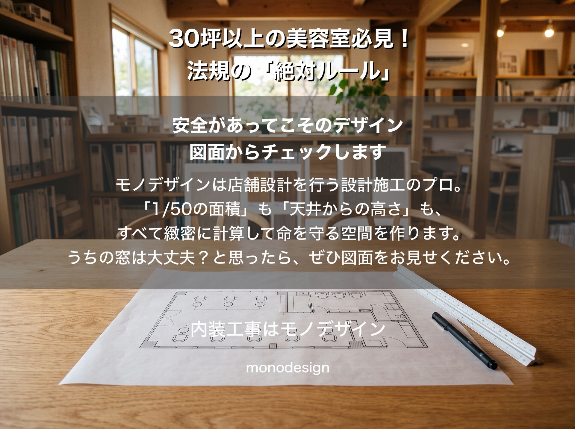 🚨 【大阪・美容室の内装注意】30坪以上で違法になる？排煙窓の設計ルールと落とし穴