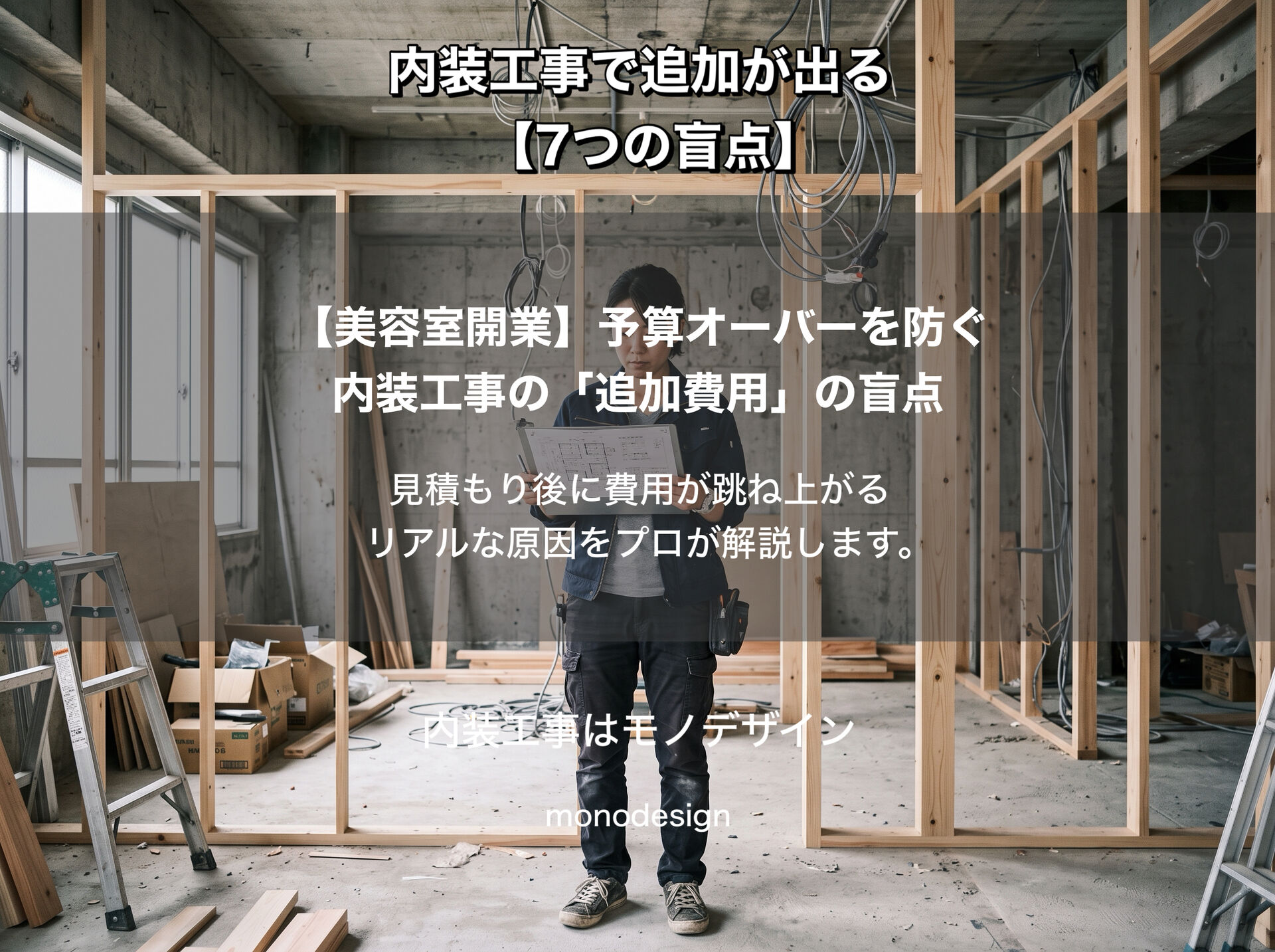 美容室の内装工事で追加費用が発生する7つの原因｜予算オーバーを防ぐポイント