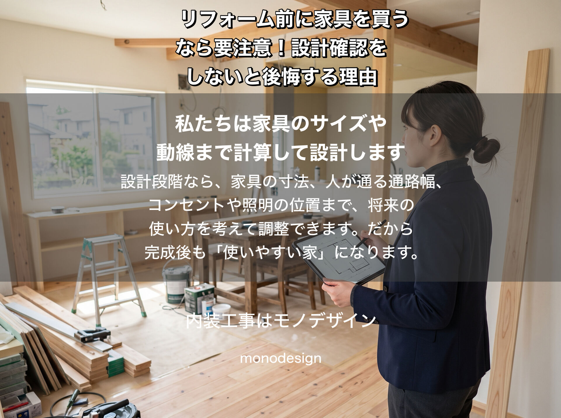 リフォーム前に家具を買うなら要注意！設計確認をしないと後悔する5つの失敗例