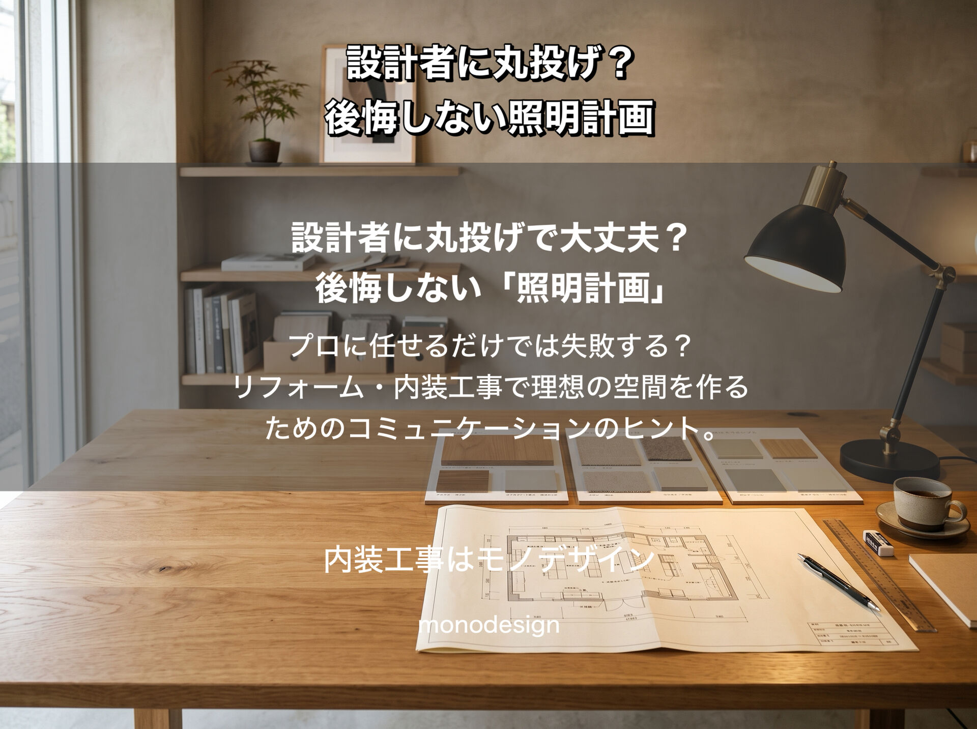 リフォーム・内装工事で失敗しない照明計画｜設計者任せにしない施主が確認すべき6つのポイント