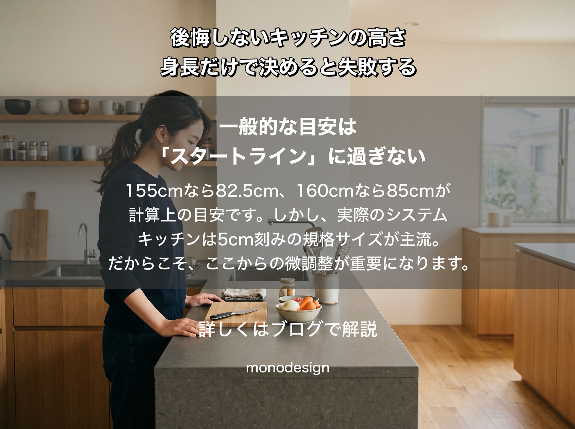 リフォームで後悔しない！キッチンの高さの決め方｜身長だけで決めると失敗する理由