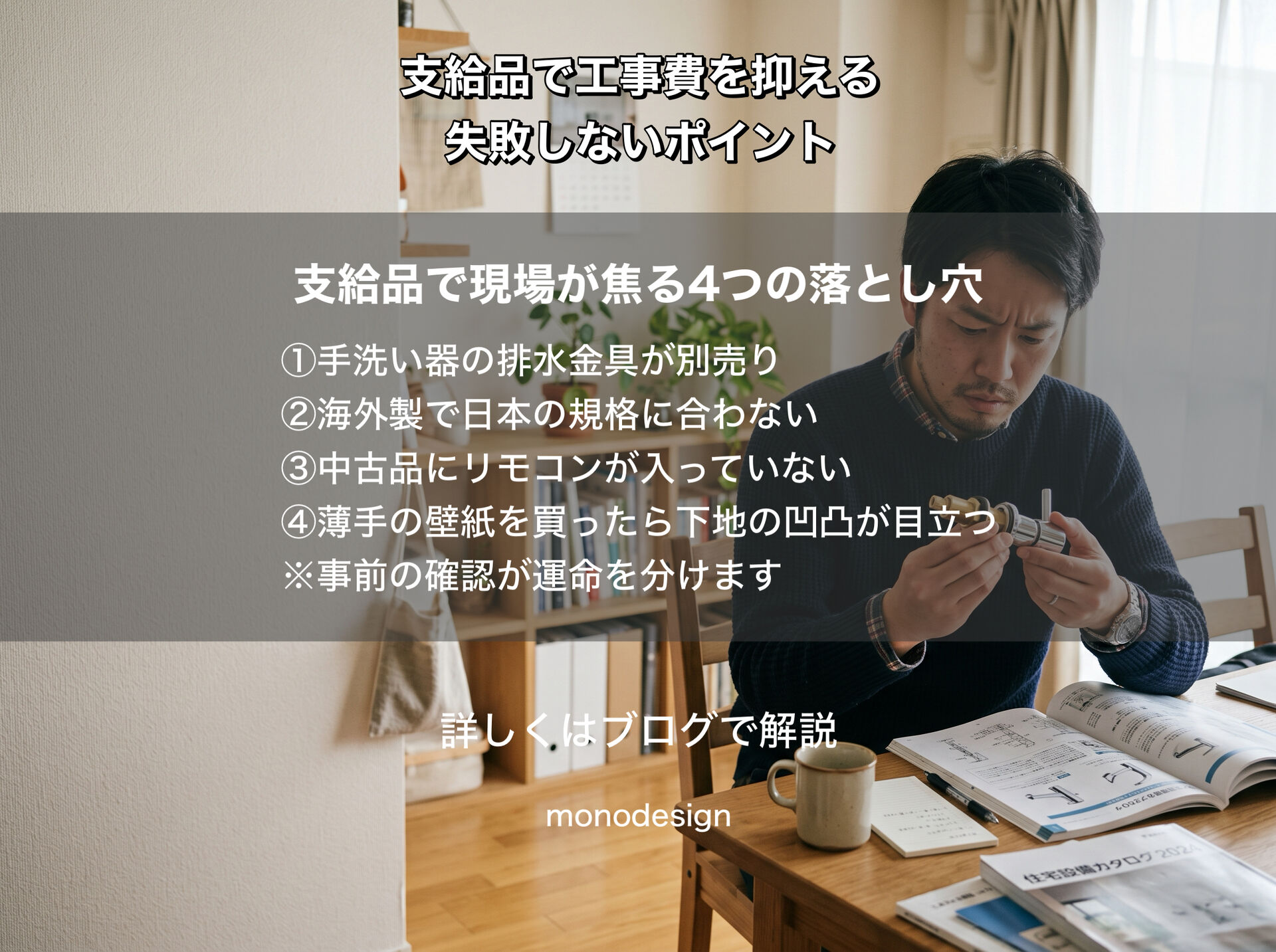 工事費を抑えたい方へ｜リフォームの施主支給で失敗しないためのポイント