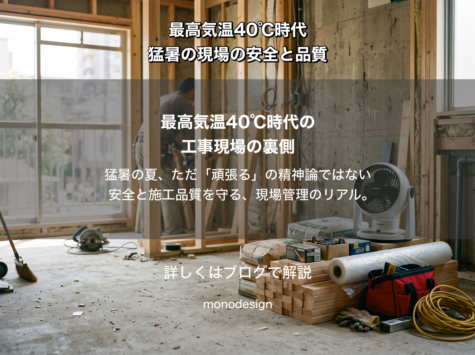     最高気温40℃時代。リフォーム現場で守っている「安全」と「施工品質」の裏側