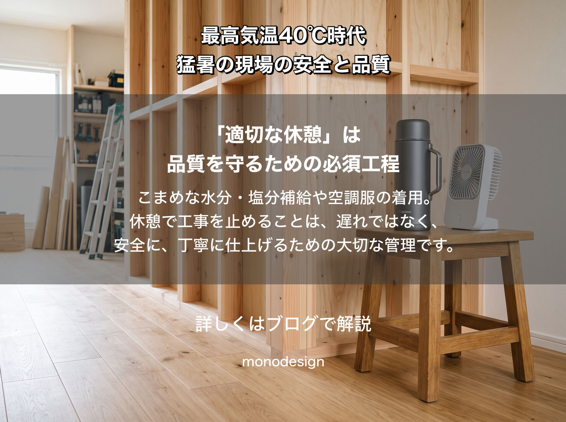     最高気温40℃時代。リフォーム現場で守っている「安全」と「施工品質」の裏側