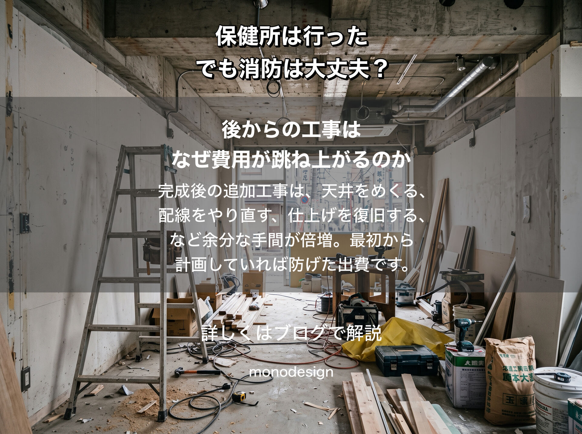 美容室開業で保健所だけでは不十分？オープン後に発覚する消防手続きと追加費用の落とし穴｜大阪の店舗デザイン・内装工事ならモノデザイン