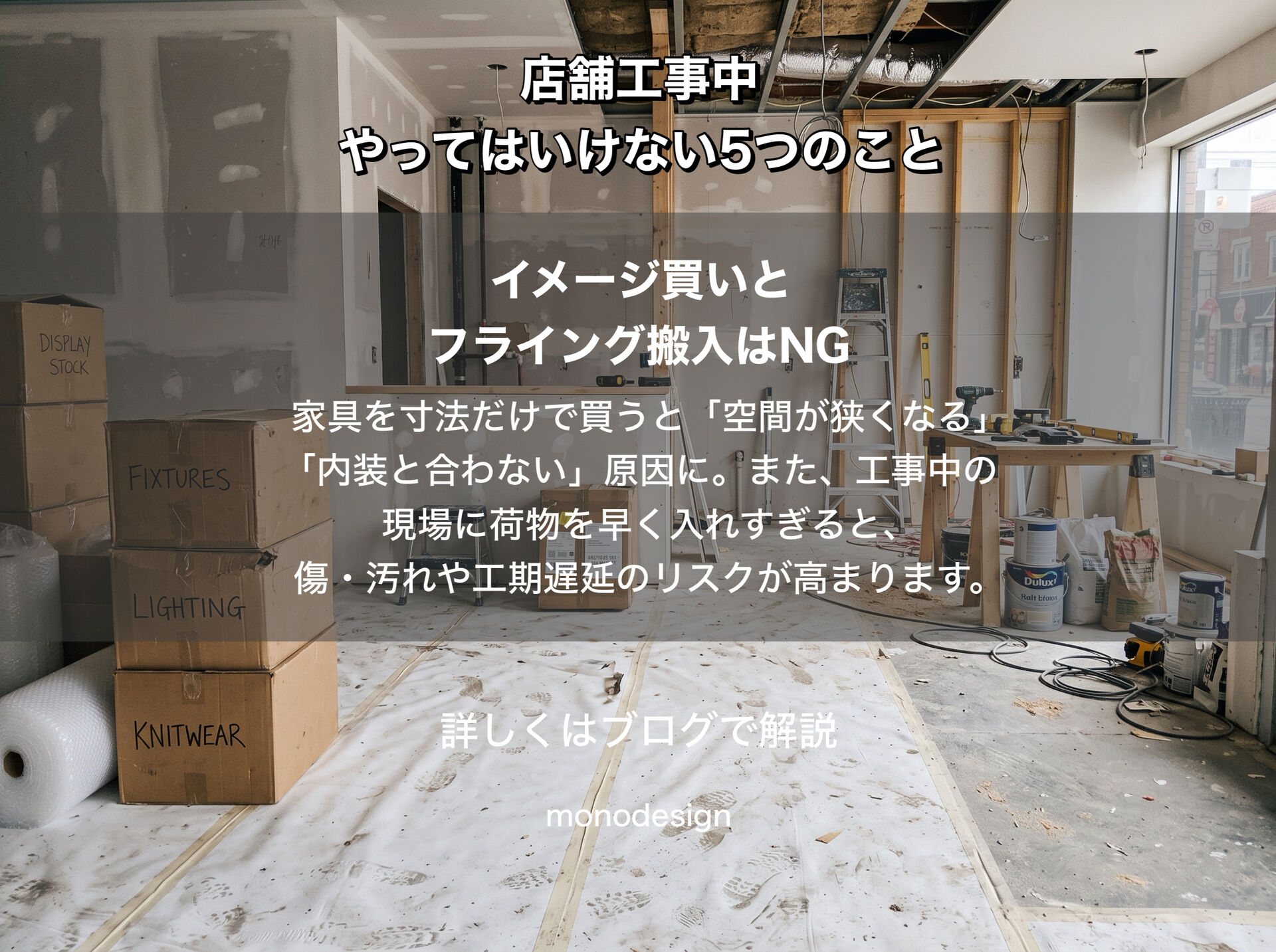     店舗工事中にやってはいけない5つのこと｜追加費用やオープン延期を防ぐための完全ガイド