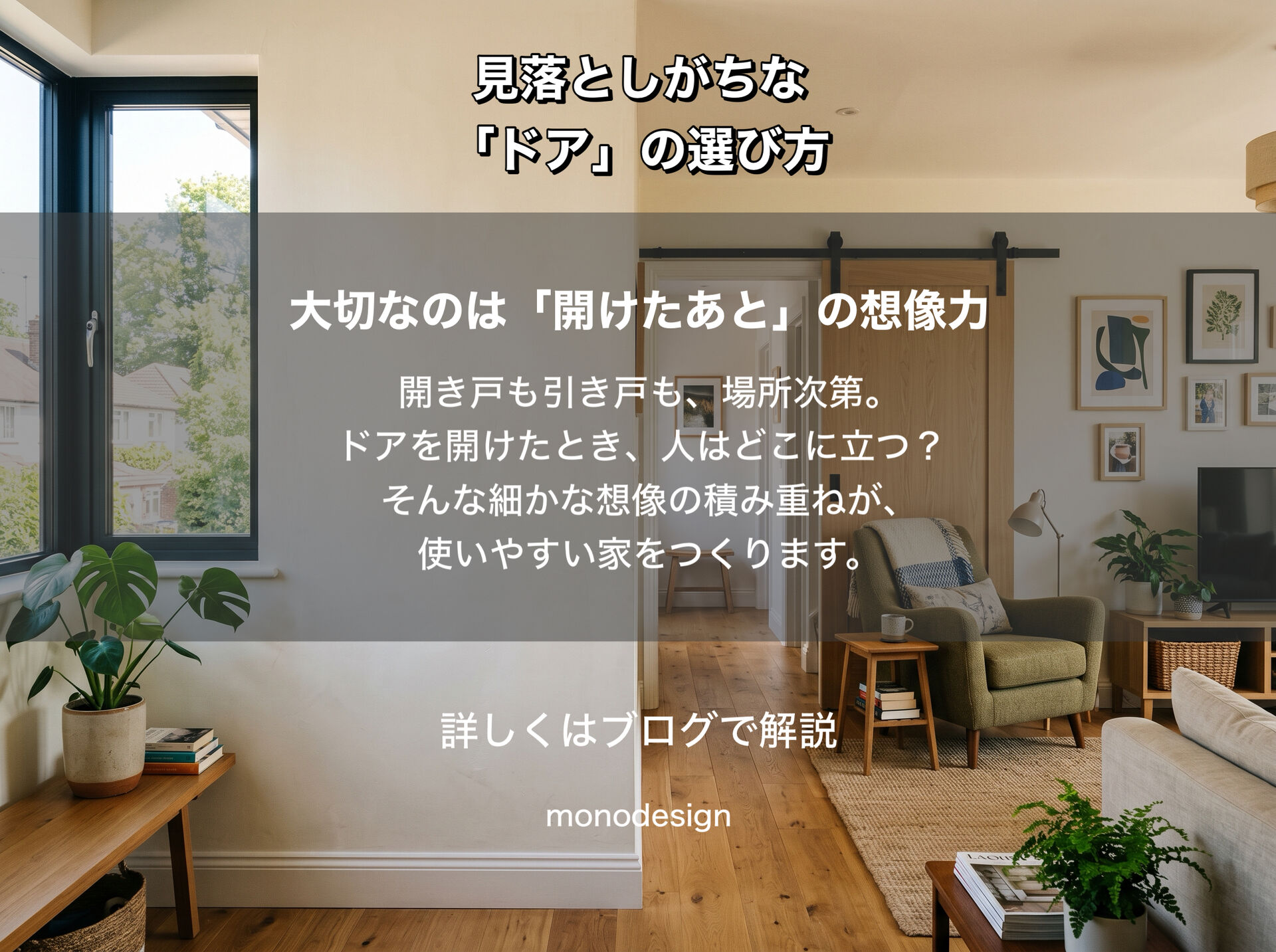 リフォームで見落としがちな「ドア」の選び方｜開き方・位置・動線まで考えていますか？