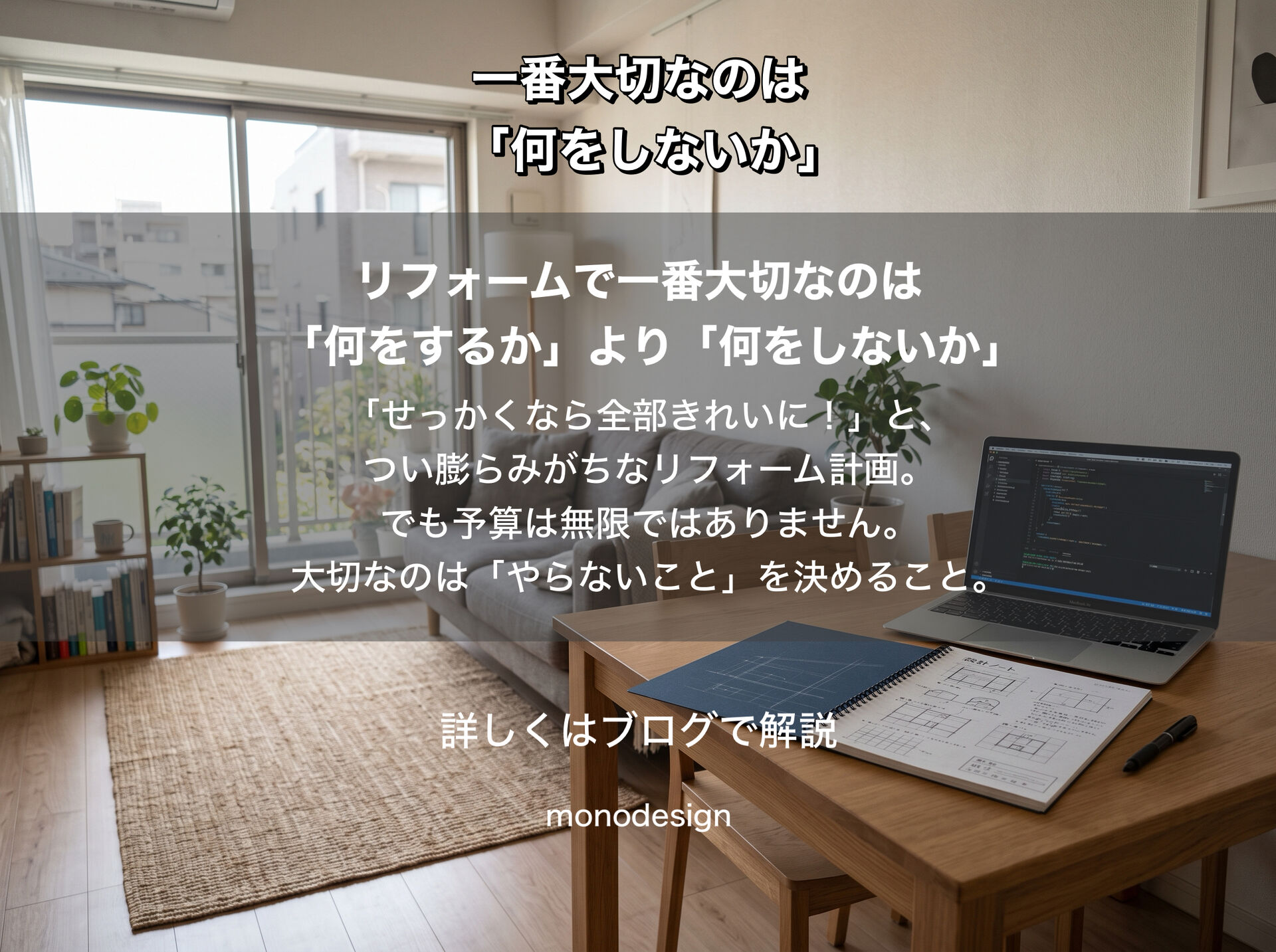 リフォームで一番大切なのは「何をするか」より「何をしないか」