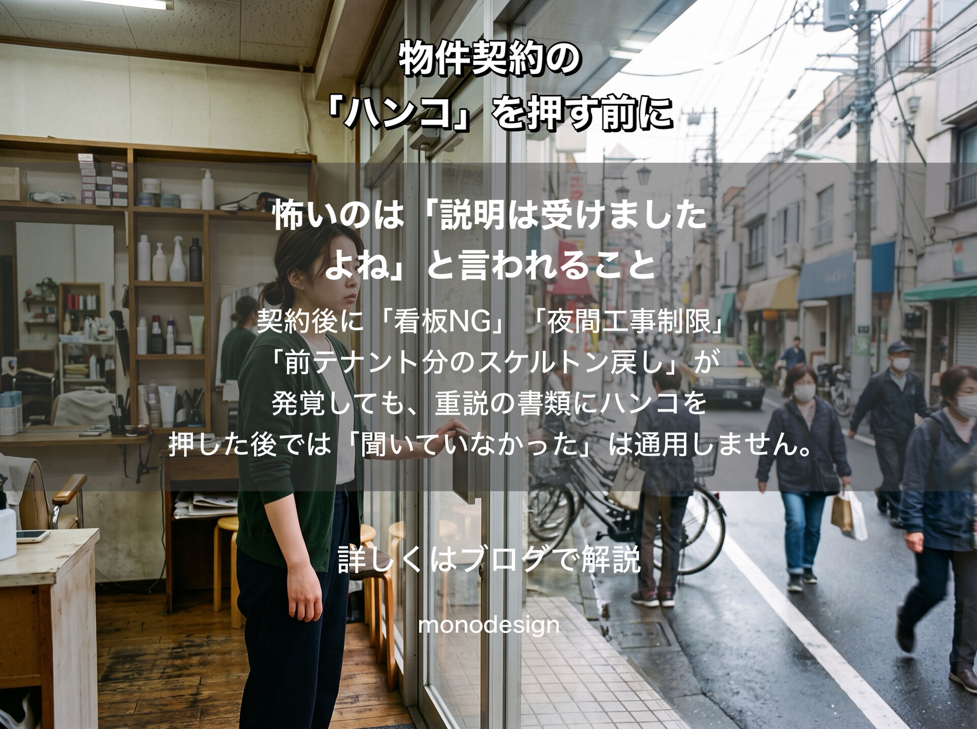 物件契約前にちゃんと説明を受けましたか？｜出店前に確認したいテナントの重要事項説明