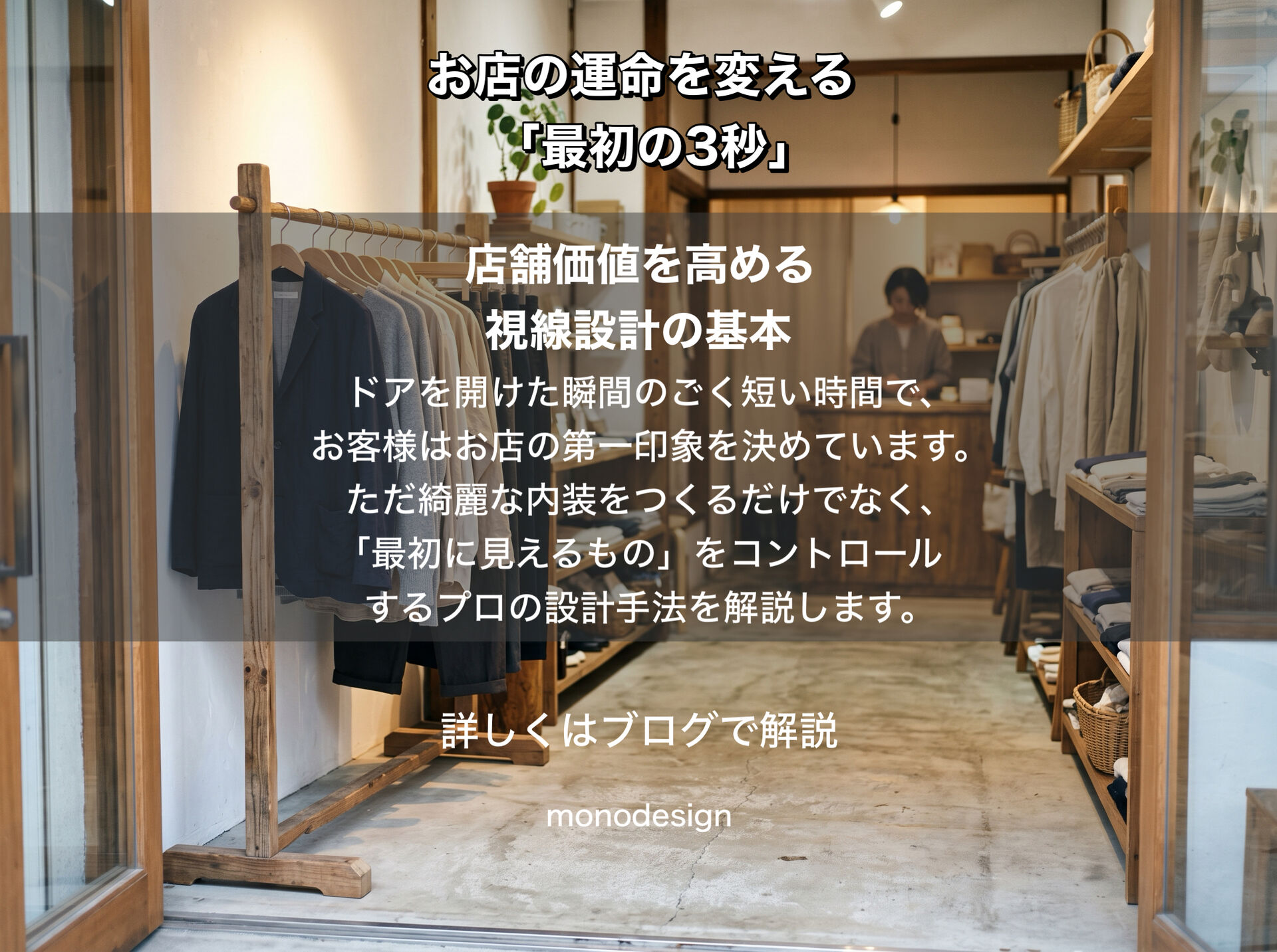 「入口から3秒」で店舗の第一印象が決まる！失敗しないための視線設計と動線のつくり方