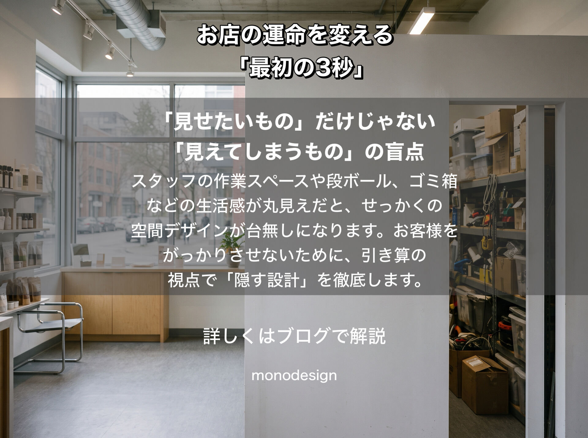 「入口から3秒」で店舗の第一印象が決まる！失敗しないための視線設計と動線のつくり方