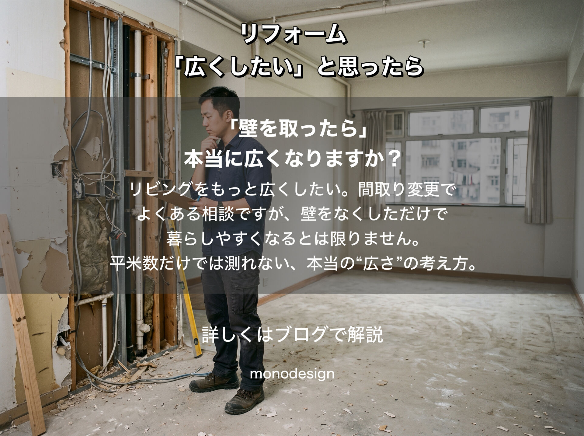 そのリフォーム、本当に広くなりますか？間取り変更で失敗しない“広さ”の考え方