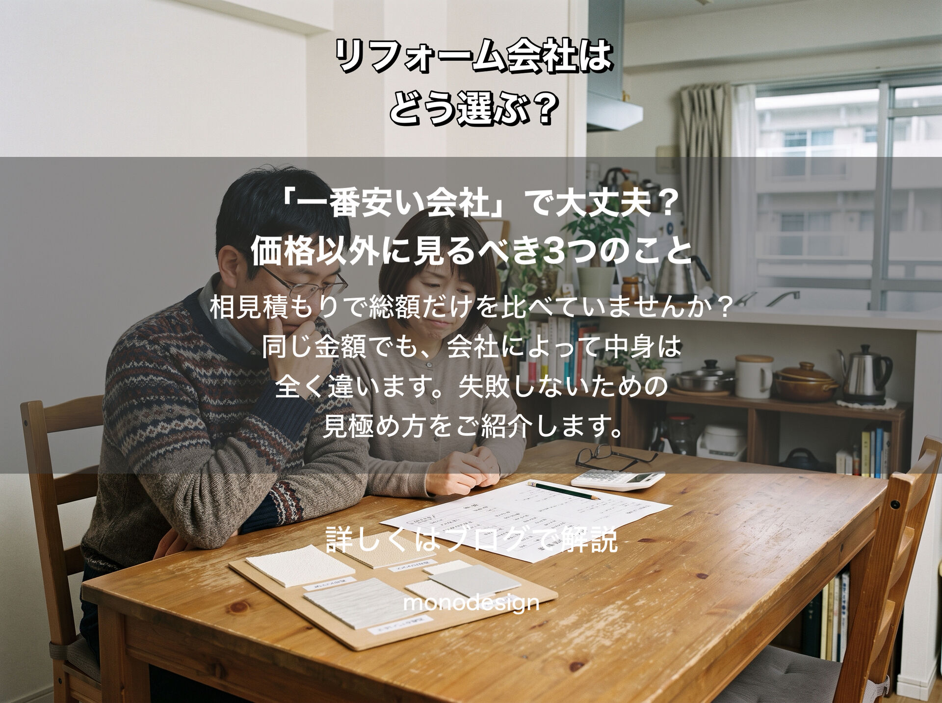リフォーム会社選びで失敗しないための新常識！見積金額の「安さ」だけで選ぶリスクと本当に見るべき3つの視点