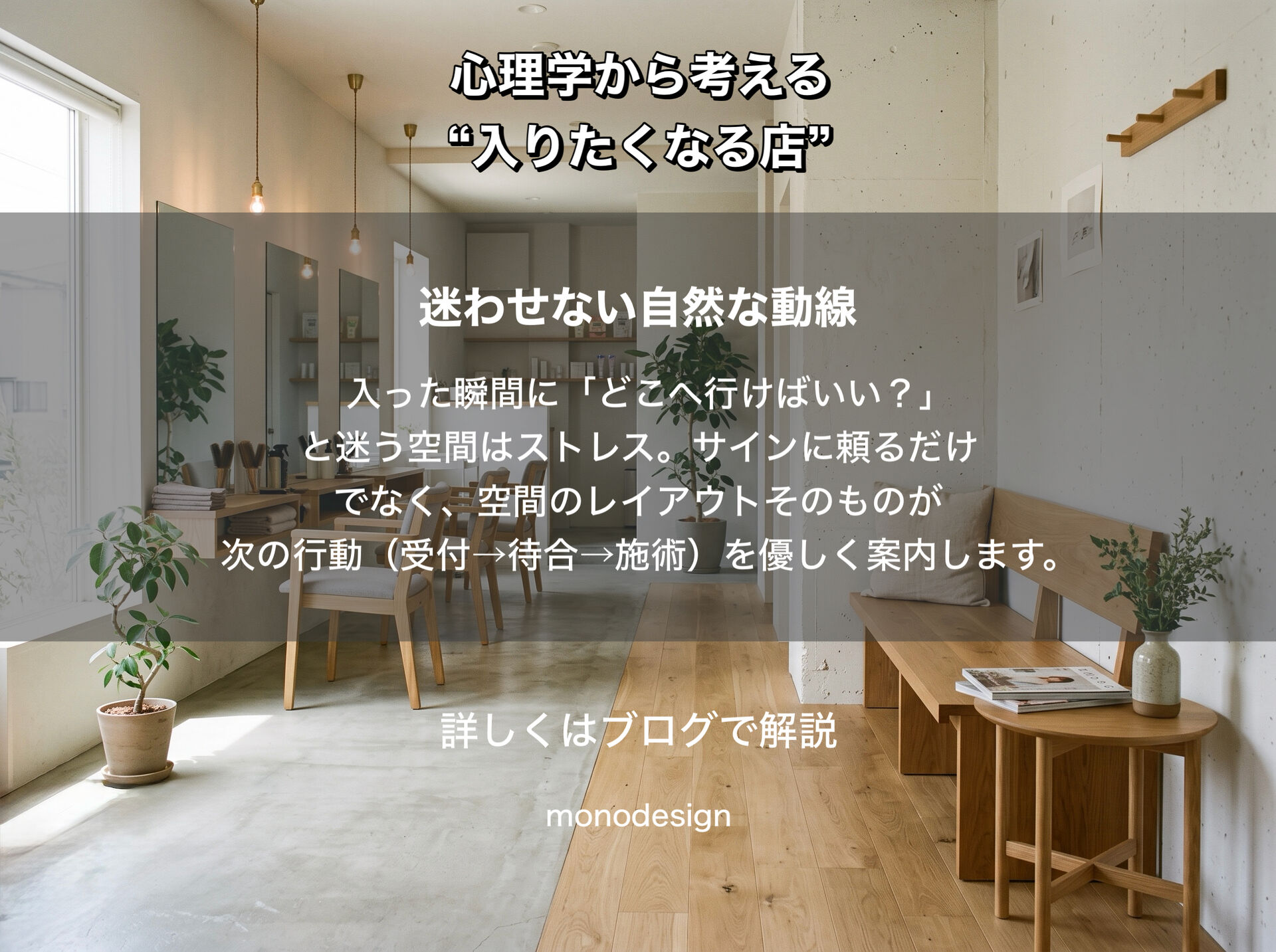 「おしゃれな美容室なのに、なぜか入りにくい？」空間心理学から考える“入りたくなる店舗デザイン”のつくり方
