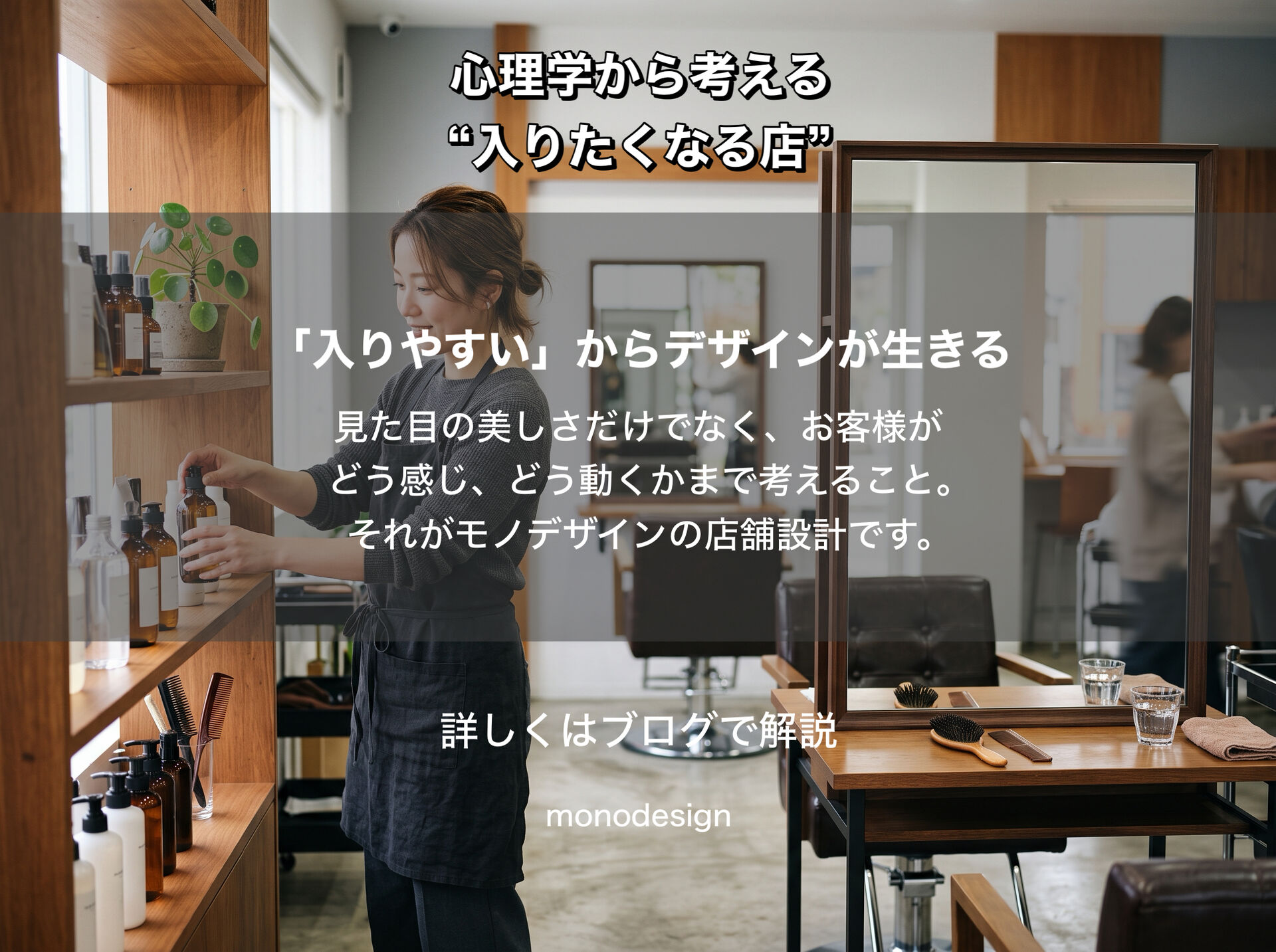 「おしゃれな美容室なのに、なぜか入りにくい？」空間心理学から考える“入りたくなる店舗デザイン”のつくり方