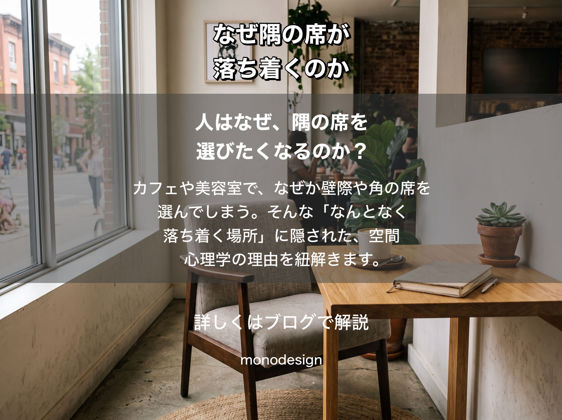 「人はなぜ、隅の席を選びたくなるのか？」｜環境心理学から考える“なんとなく落ち着く美容室”の店舗設計