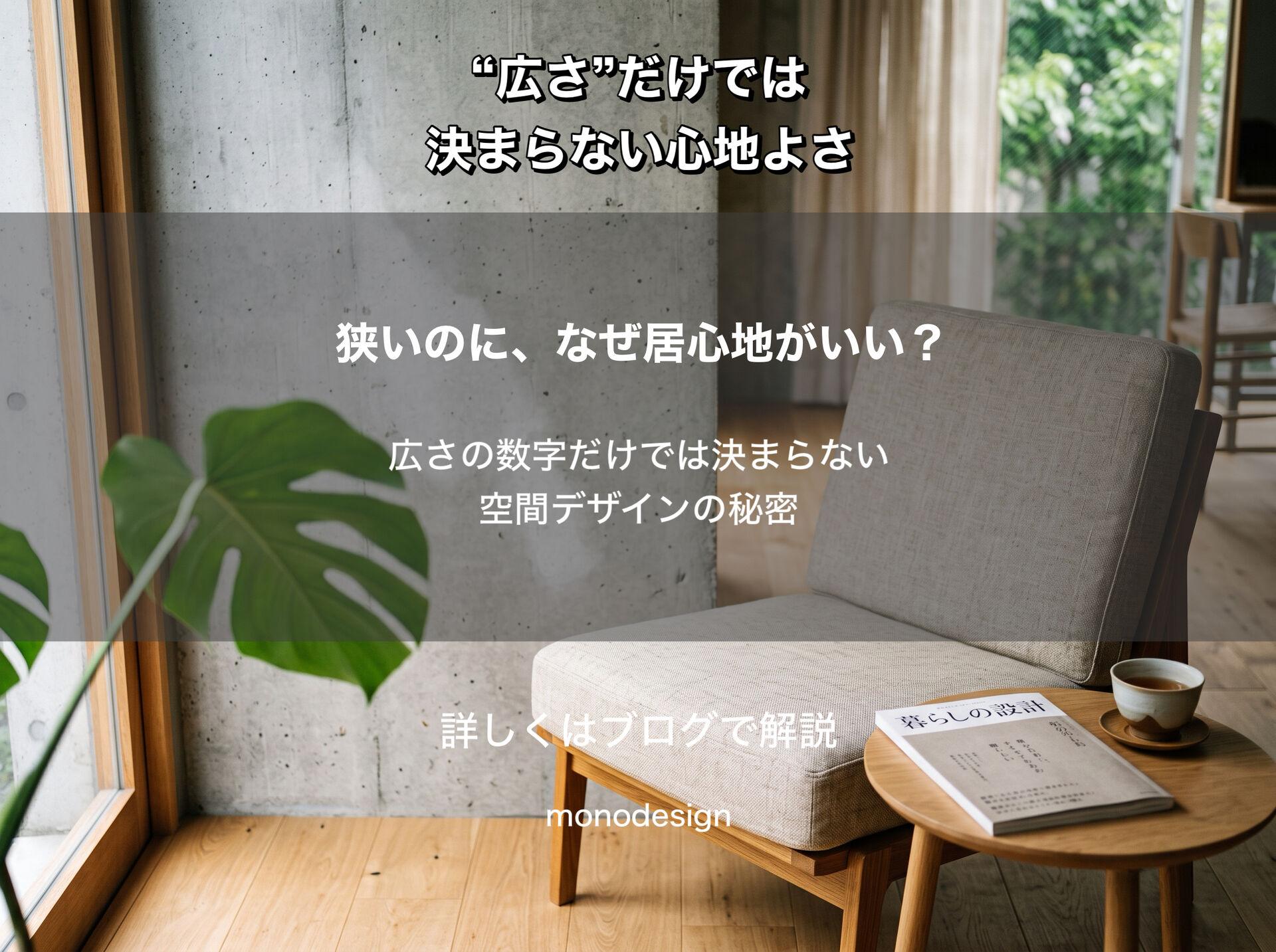 狭いのに、なぜ居心地がいい？」｜“広さ”だけでは決まらない空間の心地よさ