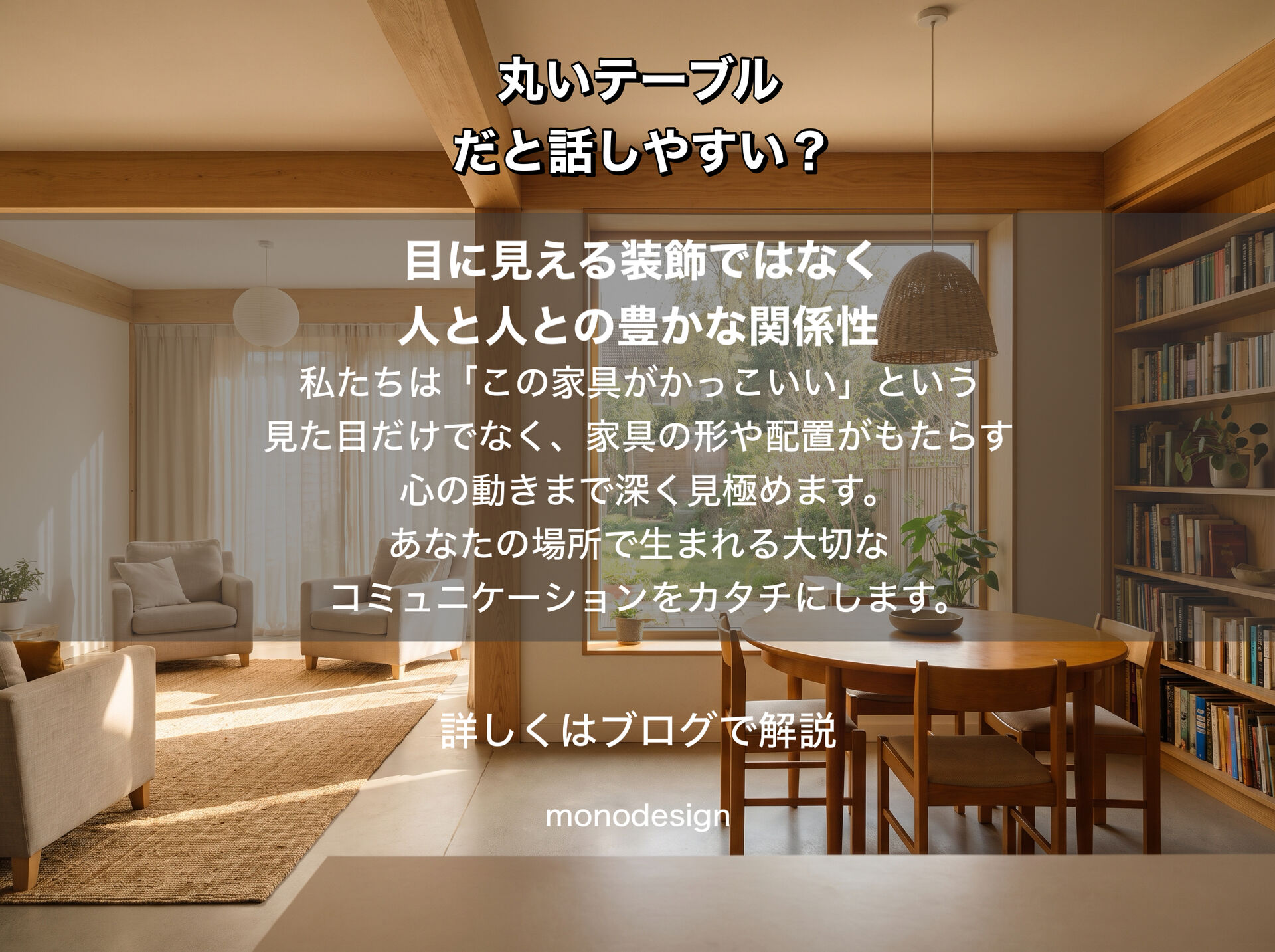 人はなぜ、丸いテーブルだと話しやすく感じるのか？家具の形とコミュニケーションの心理