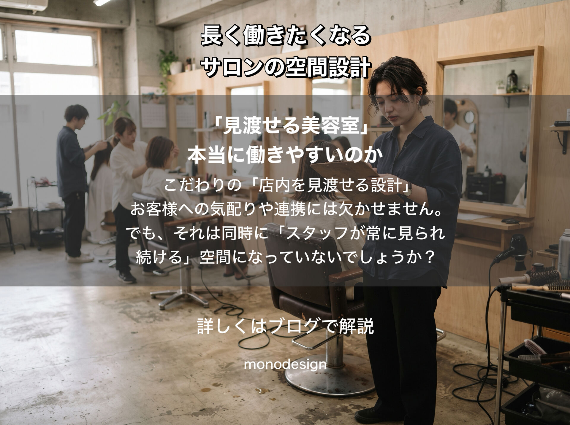「美容室のスタッフにも“逃げ場”が必要」｜長く働きたくなるサロンをつくる空間設計