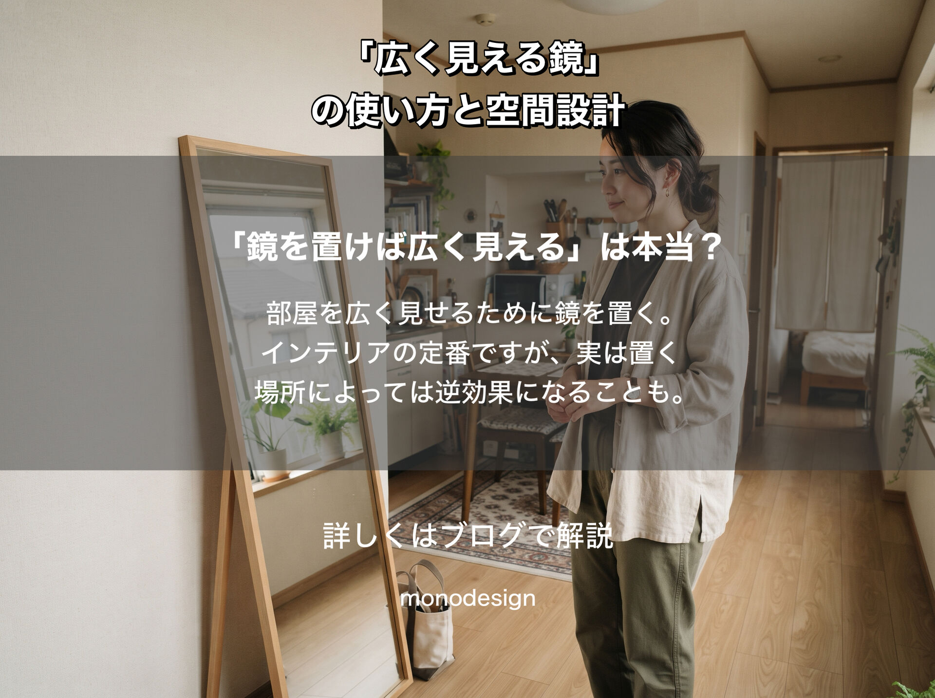 「鏡を置けば広く見える」は本当？空間を変えるのは、鏡の大きさより「何を映すか」