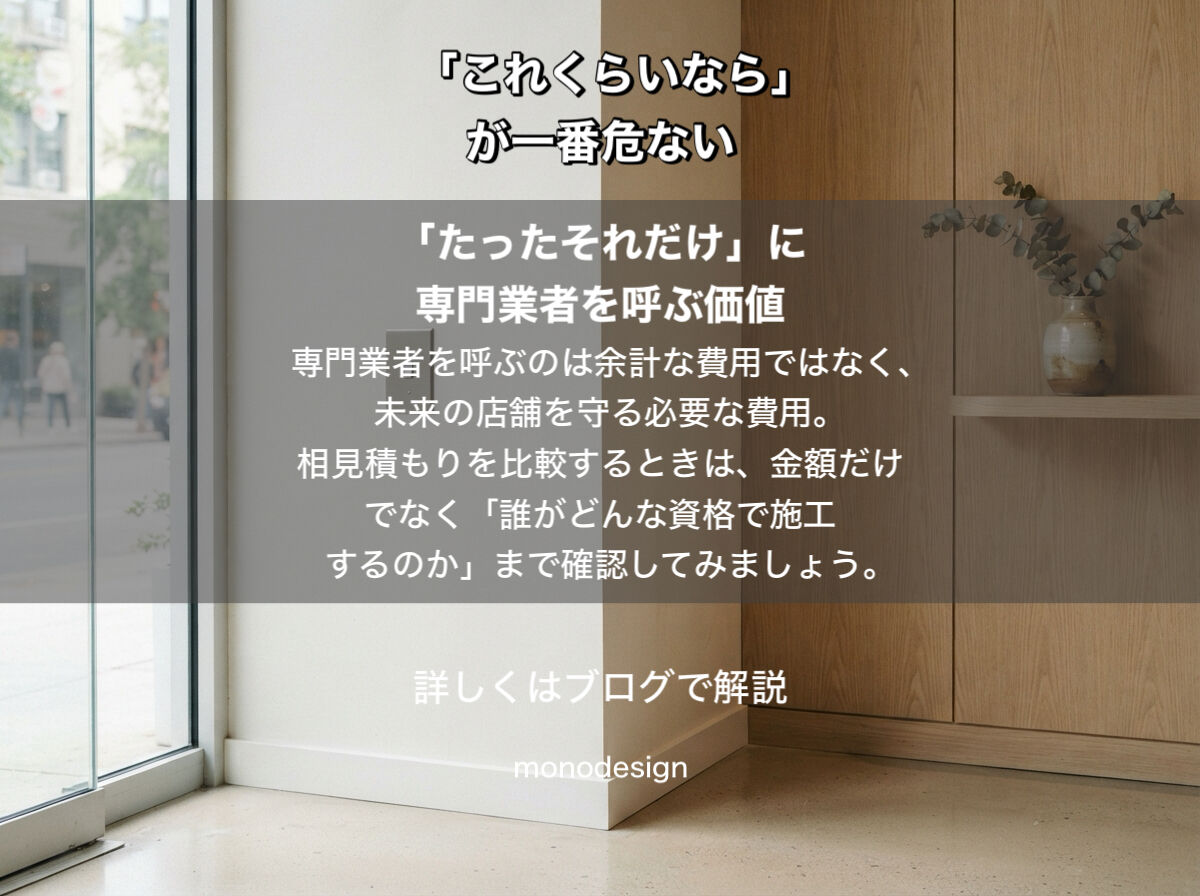 店舗工事の「これくらいなら」が危ない？小さな作業こそ専門業者に頼むべき理由