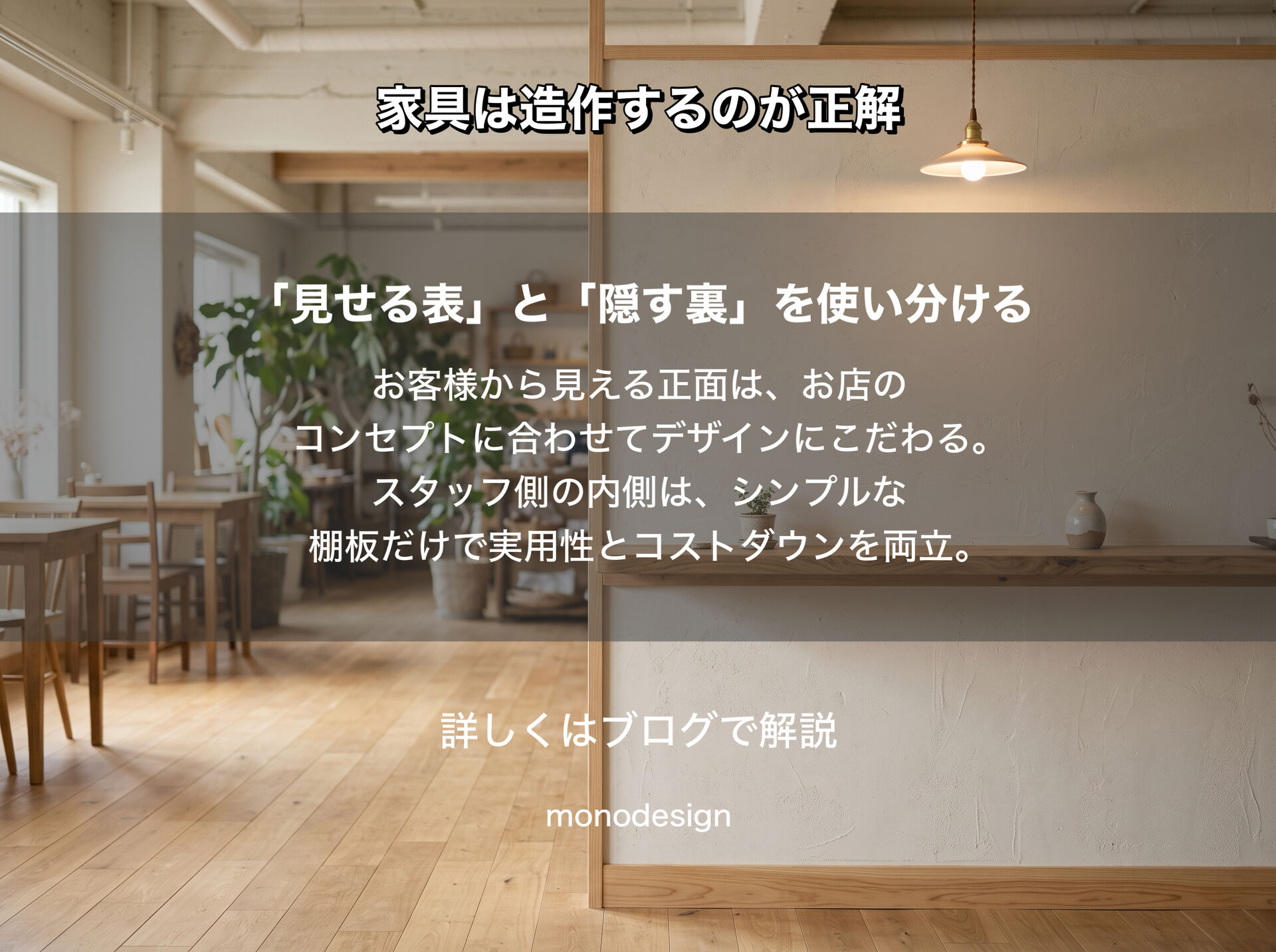 受付カウンターに30万〜40万円は必要？造作家具に頼らない店舗デザインとコストダウンの考え方