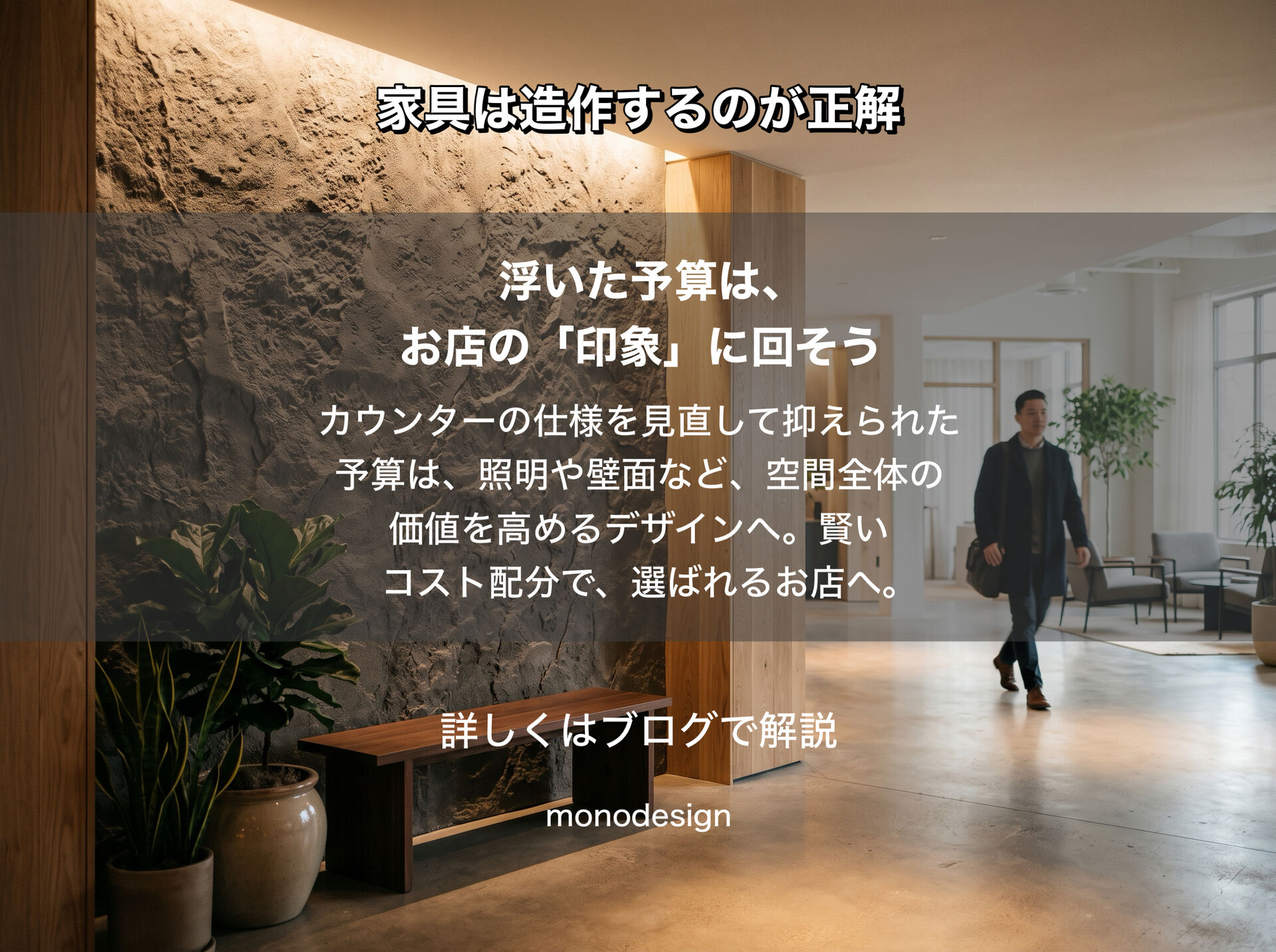 受付カウンターに30万〜40万円は必要？造作家具に頼らない店舗デザインとコストダウンの考え方