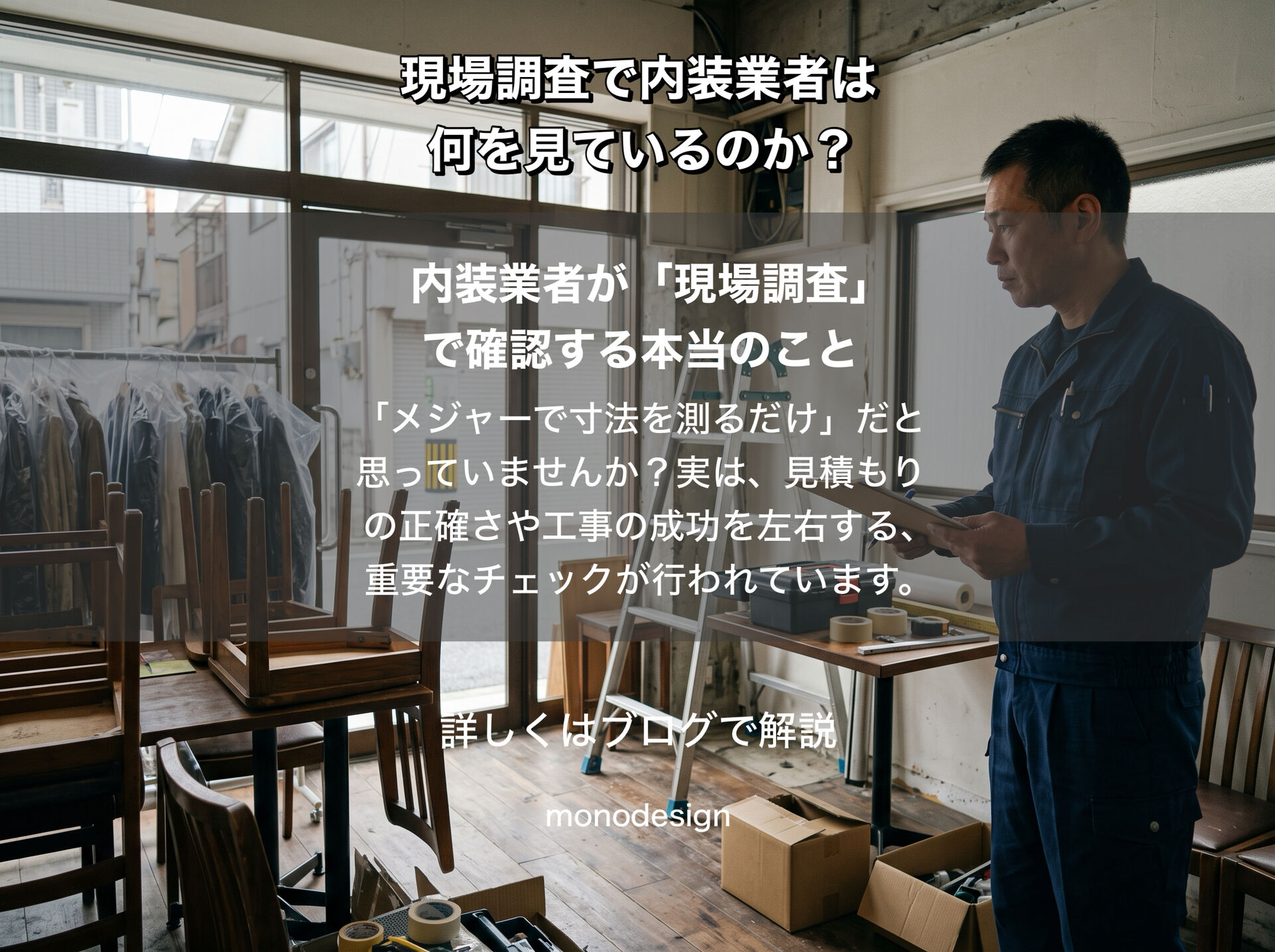 現場調査で内装業者は何を見ているのか？見積もりの精度と工事の成功を左右するプロの視点