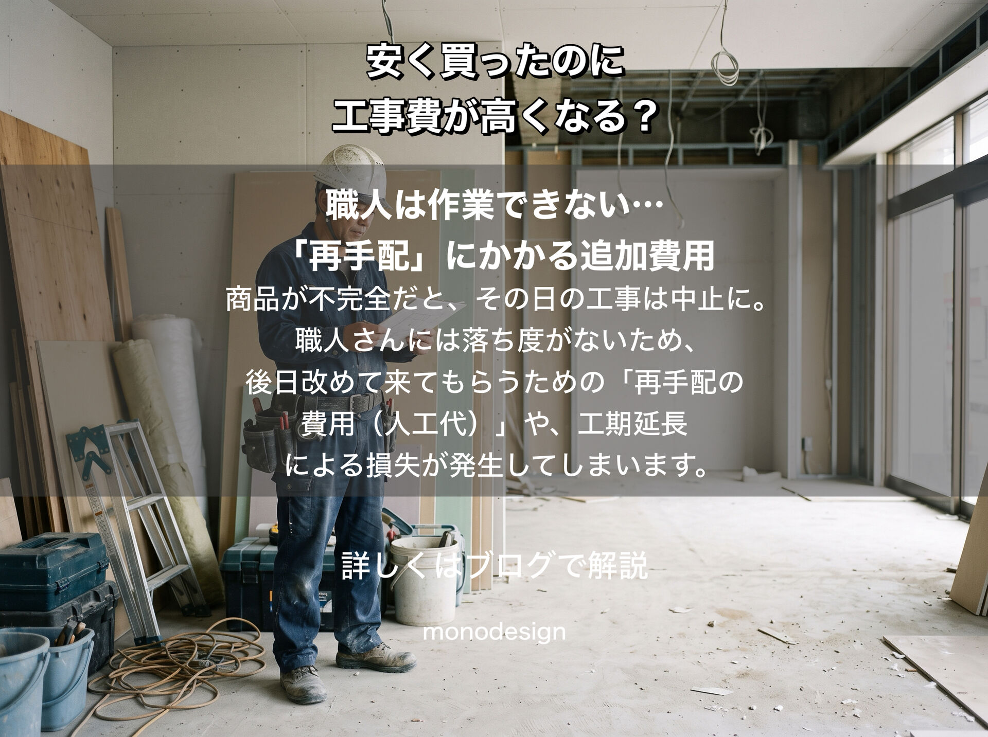 せっかく安く買ったのに工事費が高くなる？店舗内装で商品購入前に確認したいこと