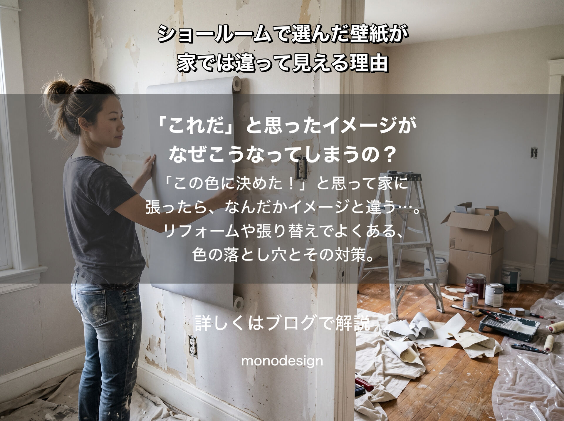 ショールームで選んだ壁紙が家では違って見える理由｜リフォームの色選びで失敗しないコツ