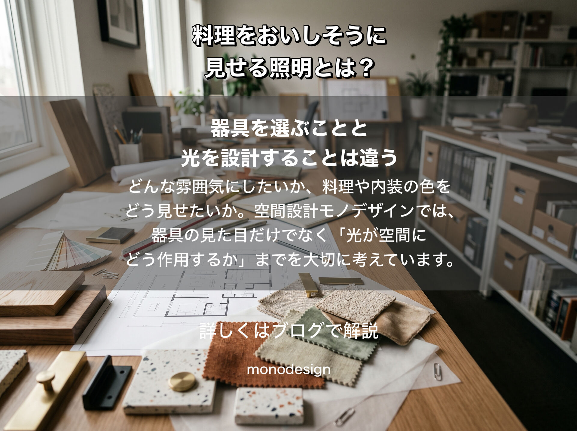 おしゃれな照明を選んだのに料理がおいしそうに見えない？大阪のデザイン会社が紐解く「光の色」と「演色性」の空間設計