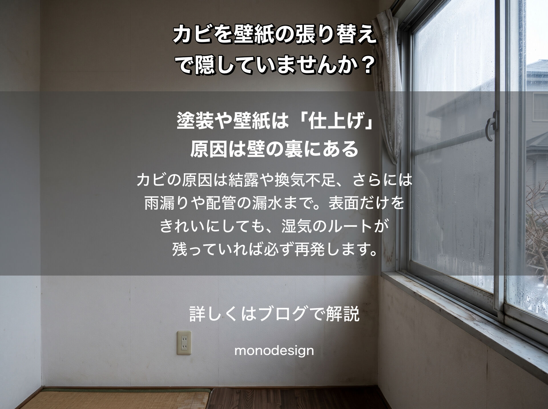 壁のカビを塗装や壁紙の張り替えで隠していませんか？再発を防ぐ内装リフォームの基本と失敗しない業者の選び方