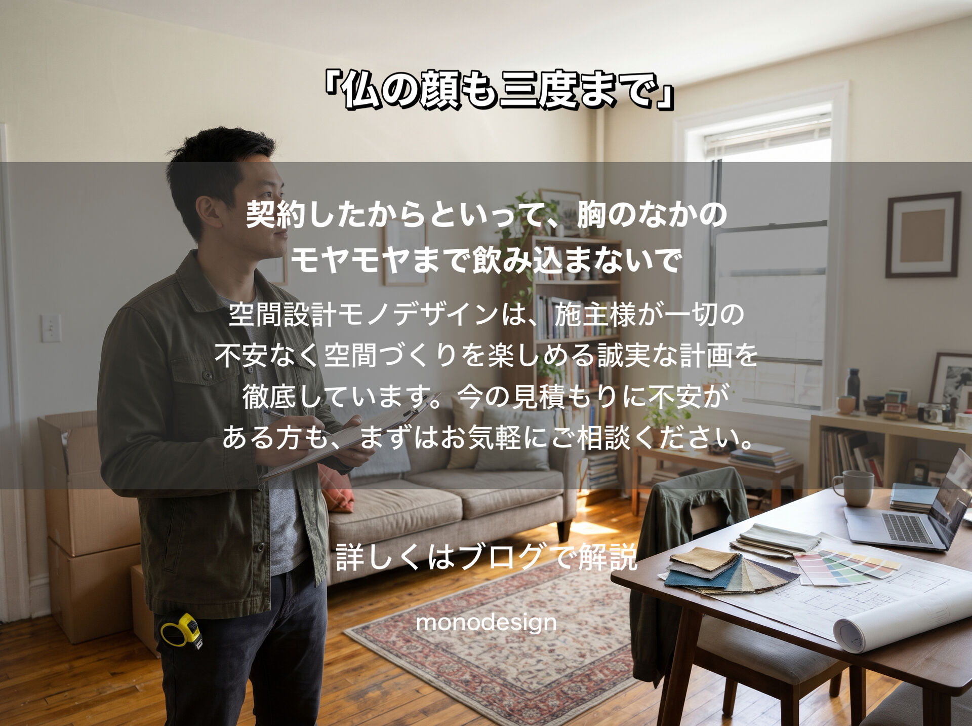 「追加見積り」が何度も発生する業者、大丈夫？契約後に見積もりが増えたときの対処法｜大阪の空間設計モノデザイン