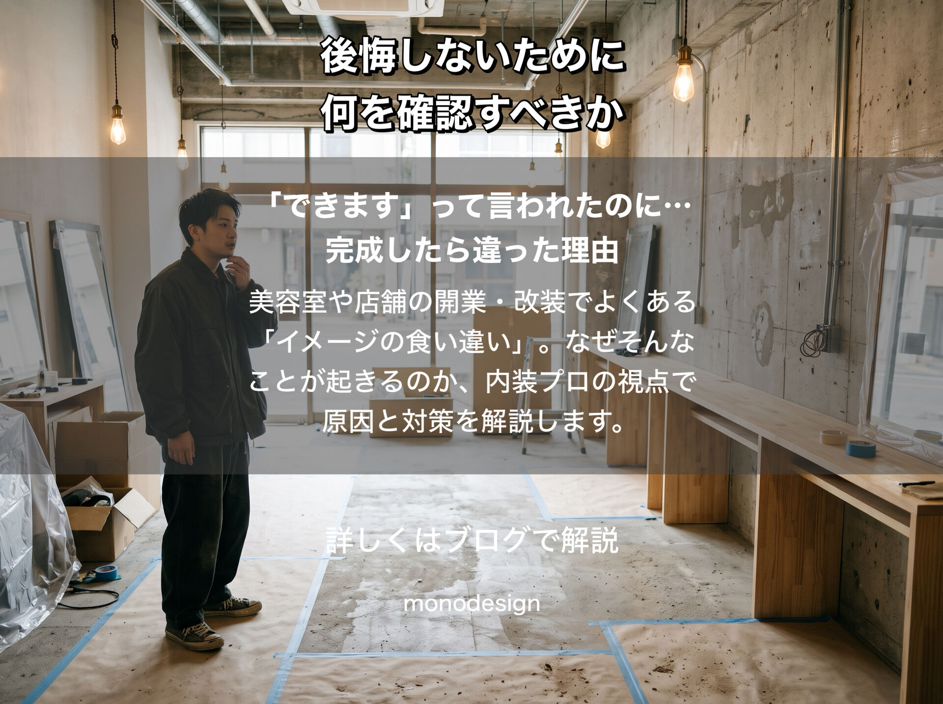 「できます」と言われたのに完成したら違った？店舗内装工事で後悔しないための確認ポイント