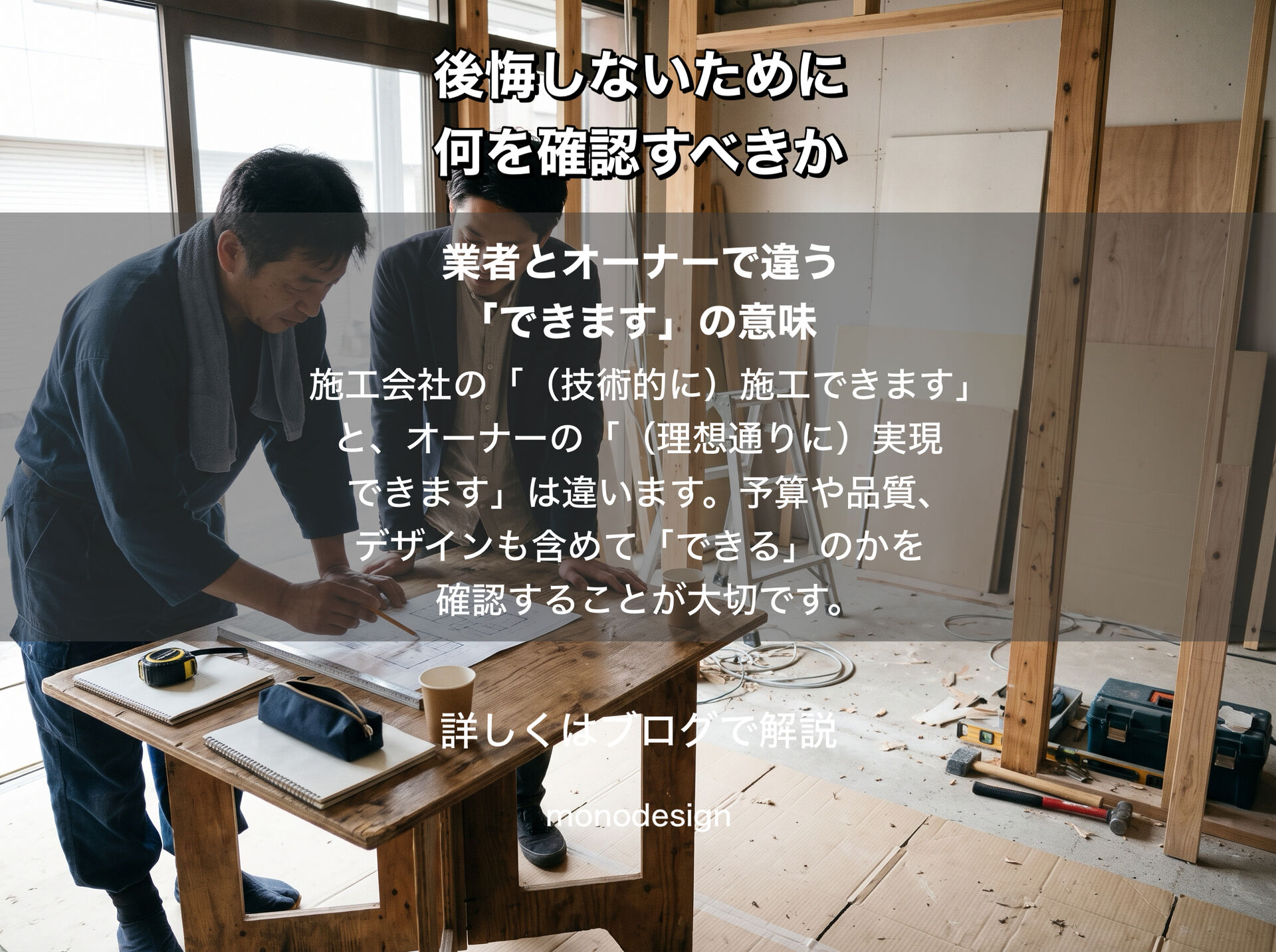 「できます」と言われたのに完成したら違った？店舗内装工事で後悔しないための確認ポイント